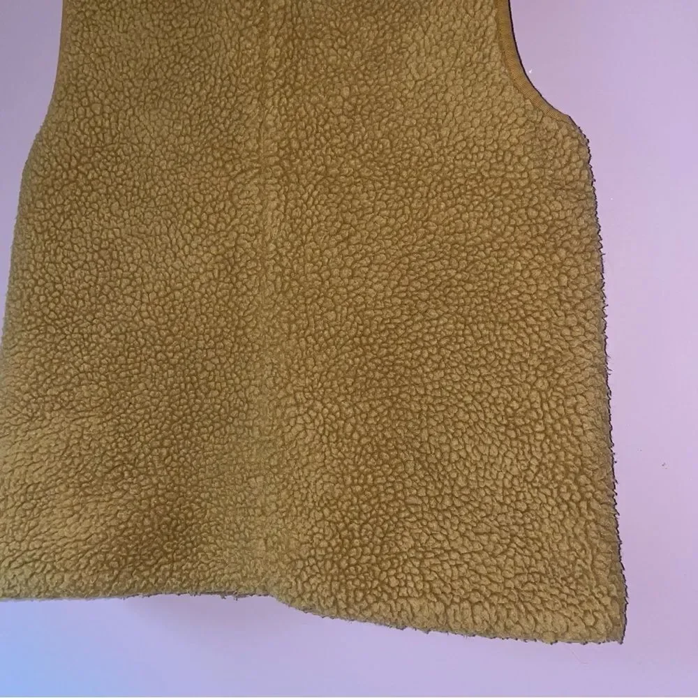 J Crew Size S Teddy Sherpa Vest Brown